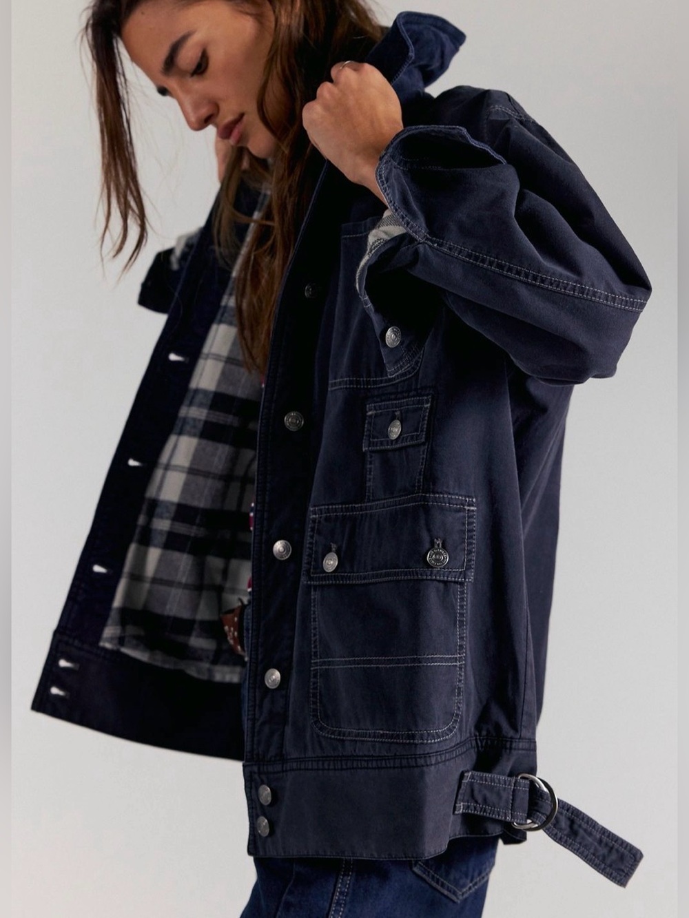 Free People We the Free Sweet Talk Barn Coat - Picture 4 of 13